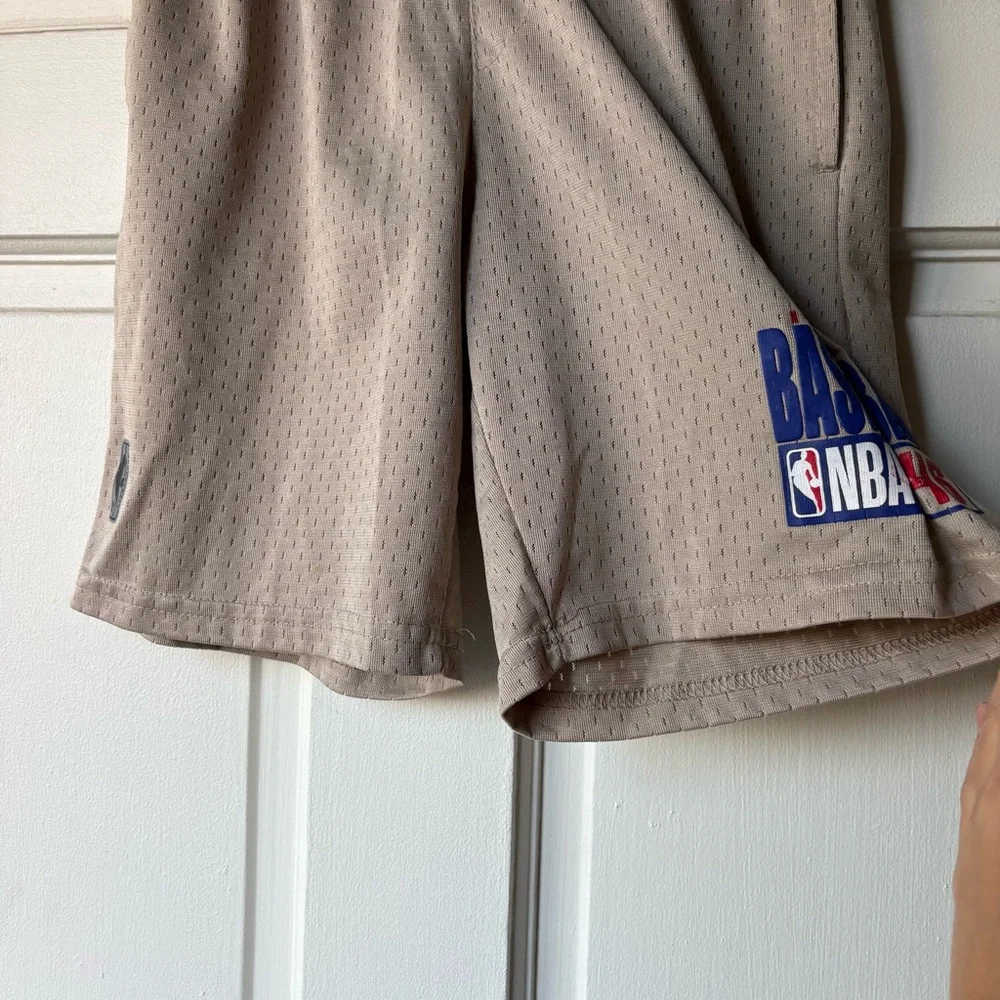 NBA Tan Athletic Shorts 10-12 basketball kids boys . SB3